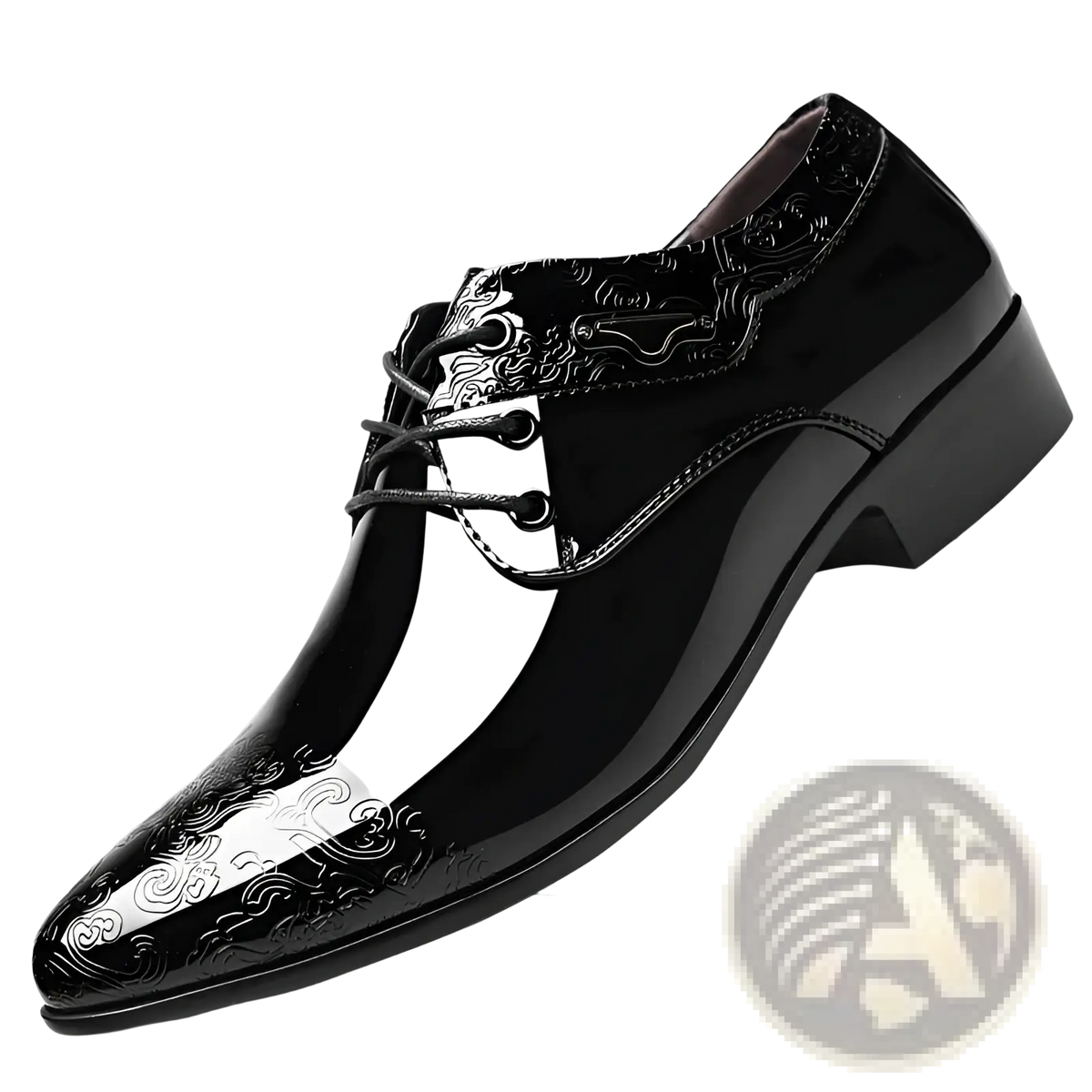 Embossed Patent Leather Men’s Formal Business Shoes