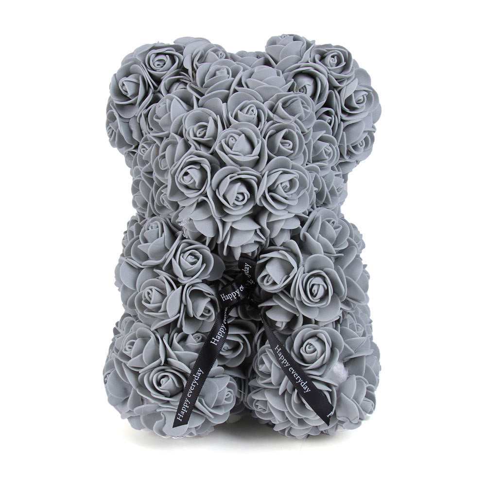 Mother's Day Gift 25cm Foam Flower Bear PE Rose Flower Bear PVC Gift Box Valentine's Day Cross-border Bestseller