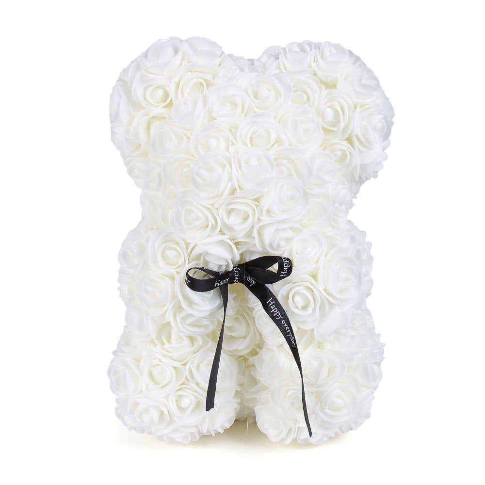Mother's Day Gift 25cm Foam Flower Bear PE Rose Flower Bear PVC Gift Box Valentine's Day Cross-border Bestseller