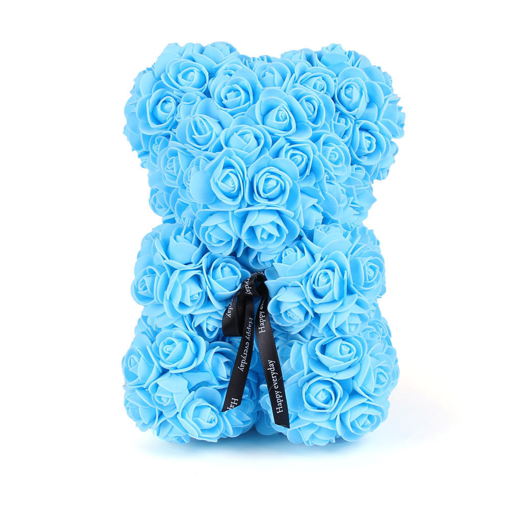 Mother's Day Gift 25cm Foam Flower Bear PE Rose Flower Bear PVC Gift Box Valentine's Day Cross-border Bestseller