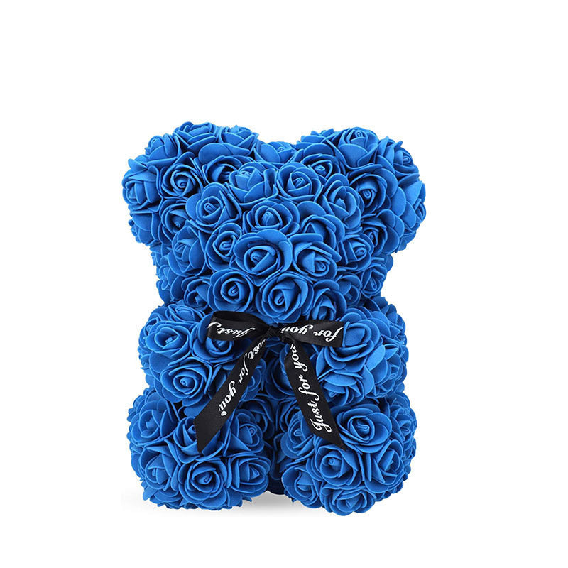 Mother's Day Gift 25cm Foam Flower Bear PE Rose Flower Bear PVC Gift Box Valentine's Day Cross-border Bestseller