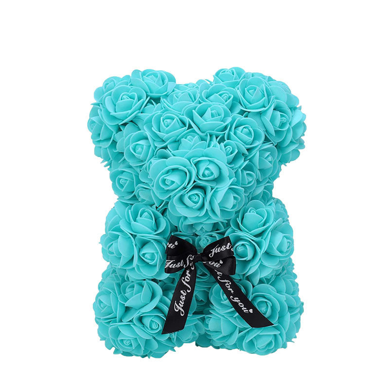 Mother's Day Gift 25cm Foam Flower Bear PE Rose Flower Bear PVC Gift Box Valentine's Day Cross-border Bestseller