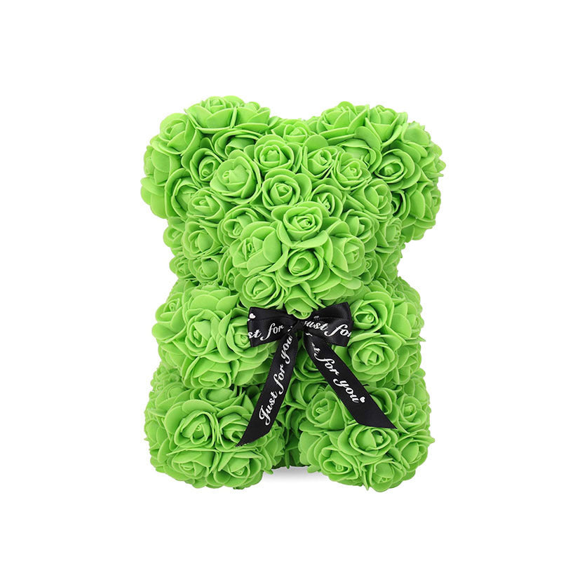 Mother's Day Gift 25cm Foam Flower Bear PE Rose Flower Bear PVC Gift Box Valentine's Day Cross-border Bestseller