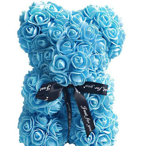 Mother's Day Gift 25cm Foam Flower Bear PE Rose Flower Bear PVC Gift Box Valentine's Day Cross-border Bestseller