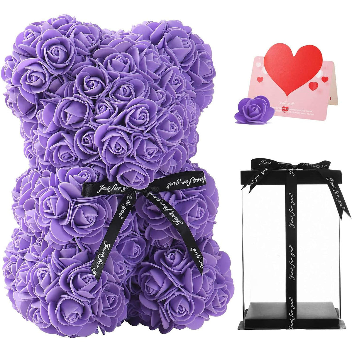 Mother's Day Gift 25cm Foam Flower Bear PE Rose Flower Bear PVC Gift Box Valentine's Day Cross-border Bestseller