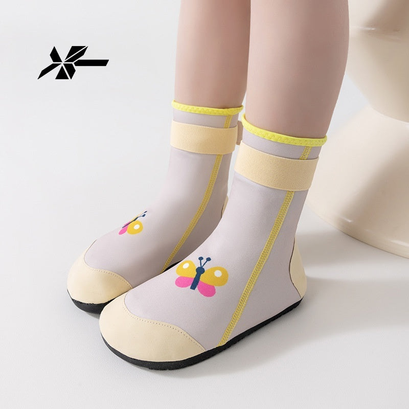Childrens Cartoon-style High-top Beach Sock Shoes Quick-drying Non-slip Water Shoes For Boys And Girls