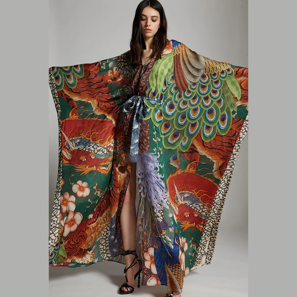 Beach Kimono Cardigan Robe – Dragon & Phoenix Sun Shirt
