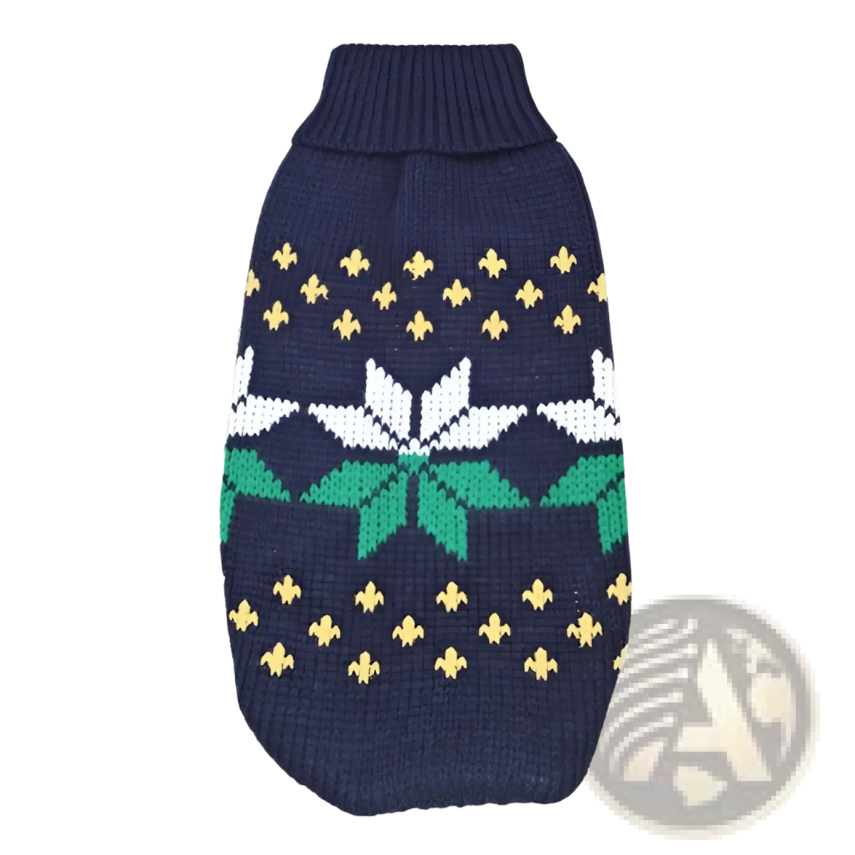 Festive Knit Pet Sweater Snowflake Winter Dog Apparel