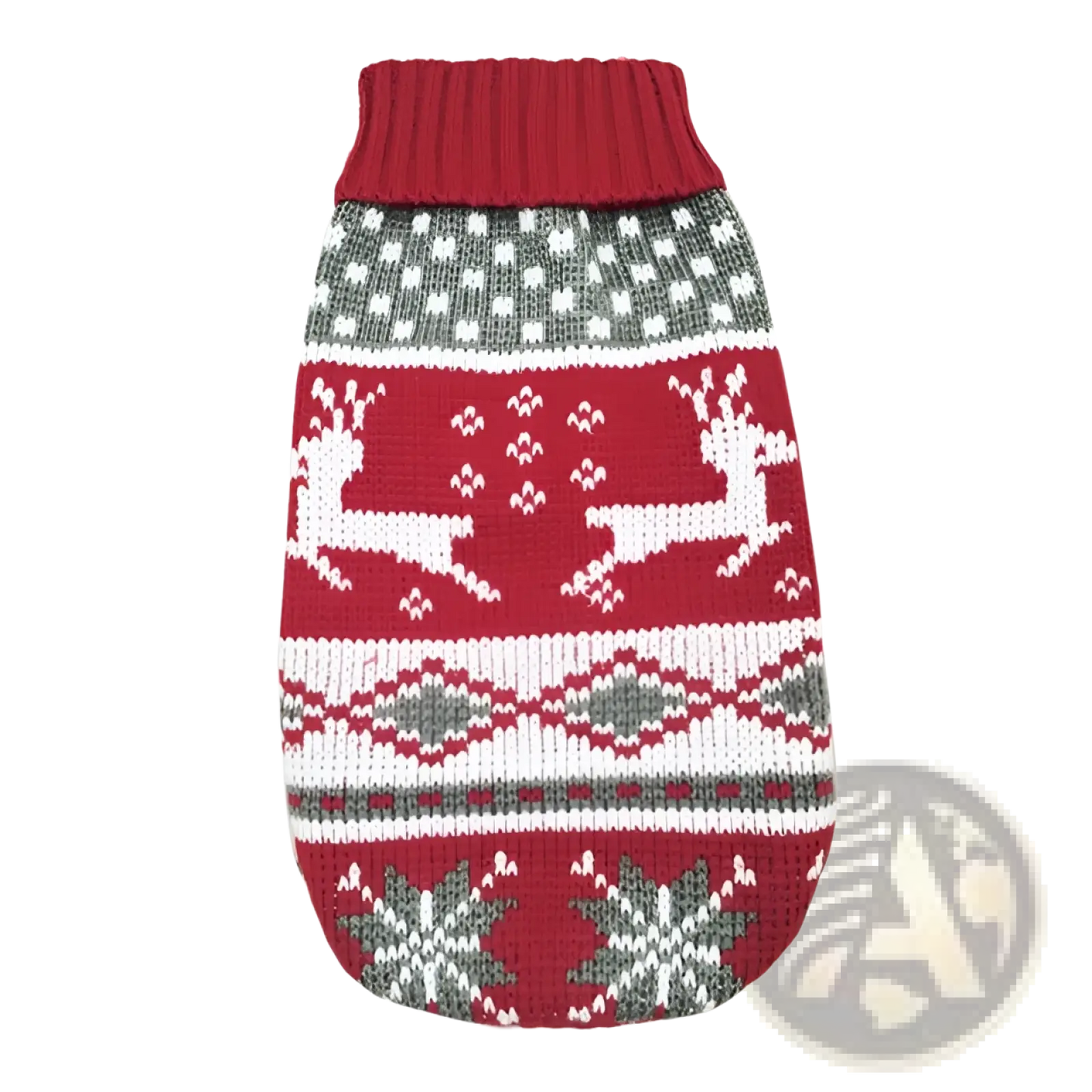 Festive Knit Pet Sweater Snowflake Winter Dog Apparel