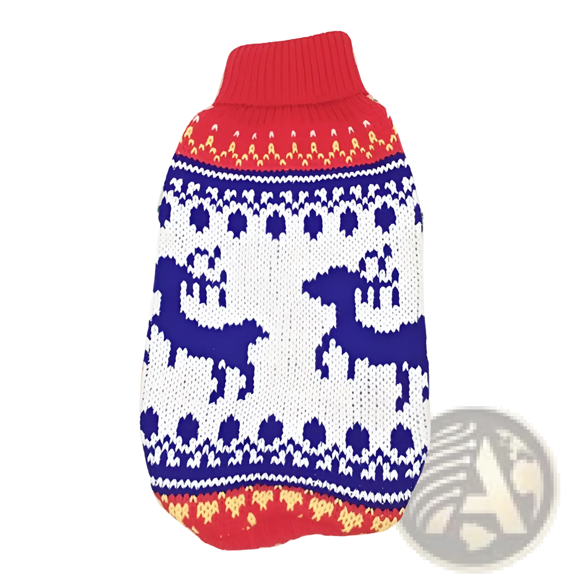 Festive Knit Pet Sweater Snowflake Winter Dog Apparel