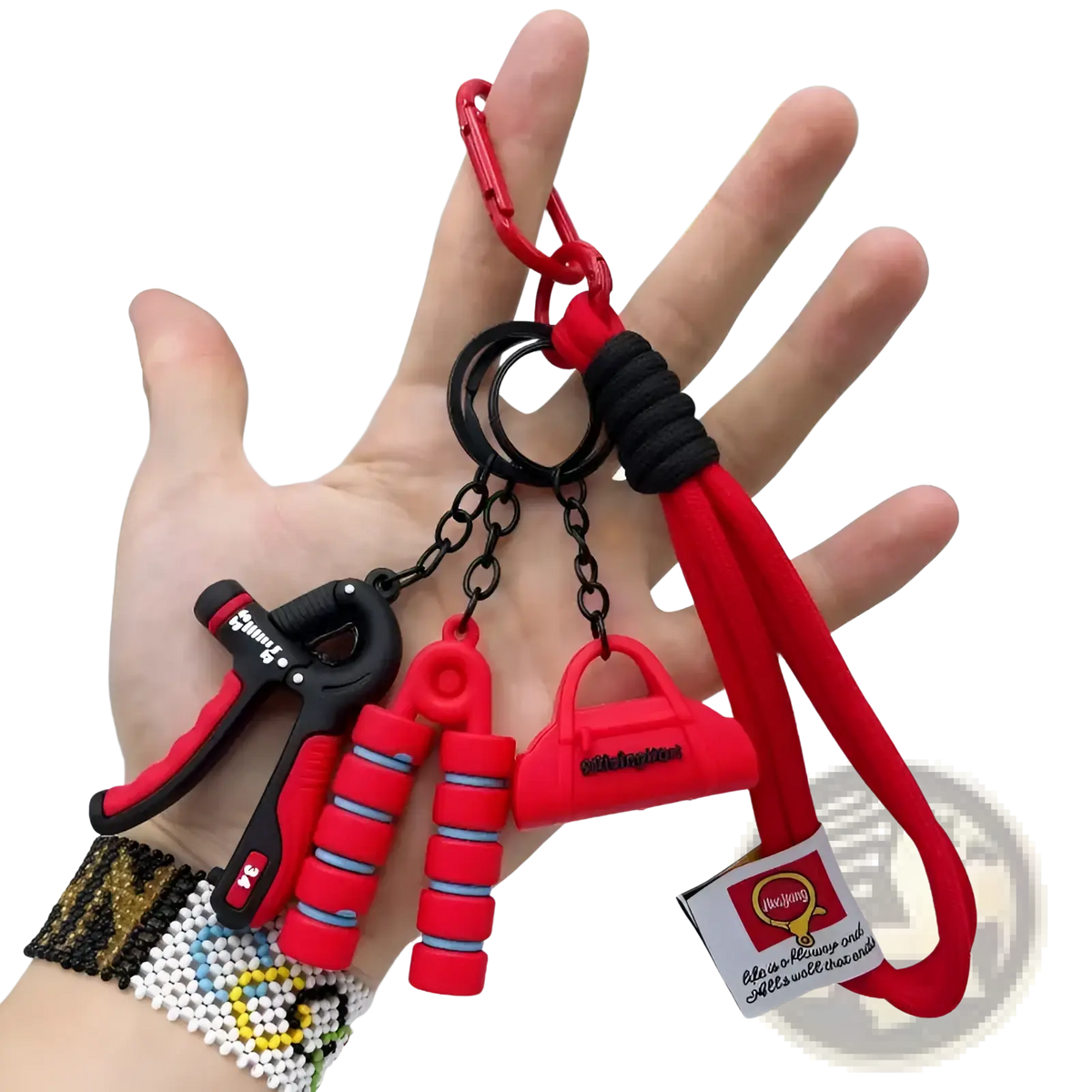 Fitness Keychain Mini Gym Equipment Bag Pendant