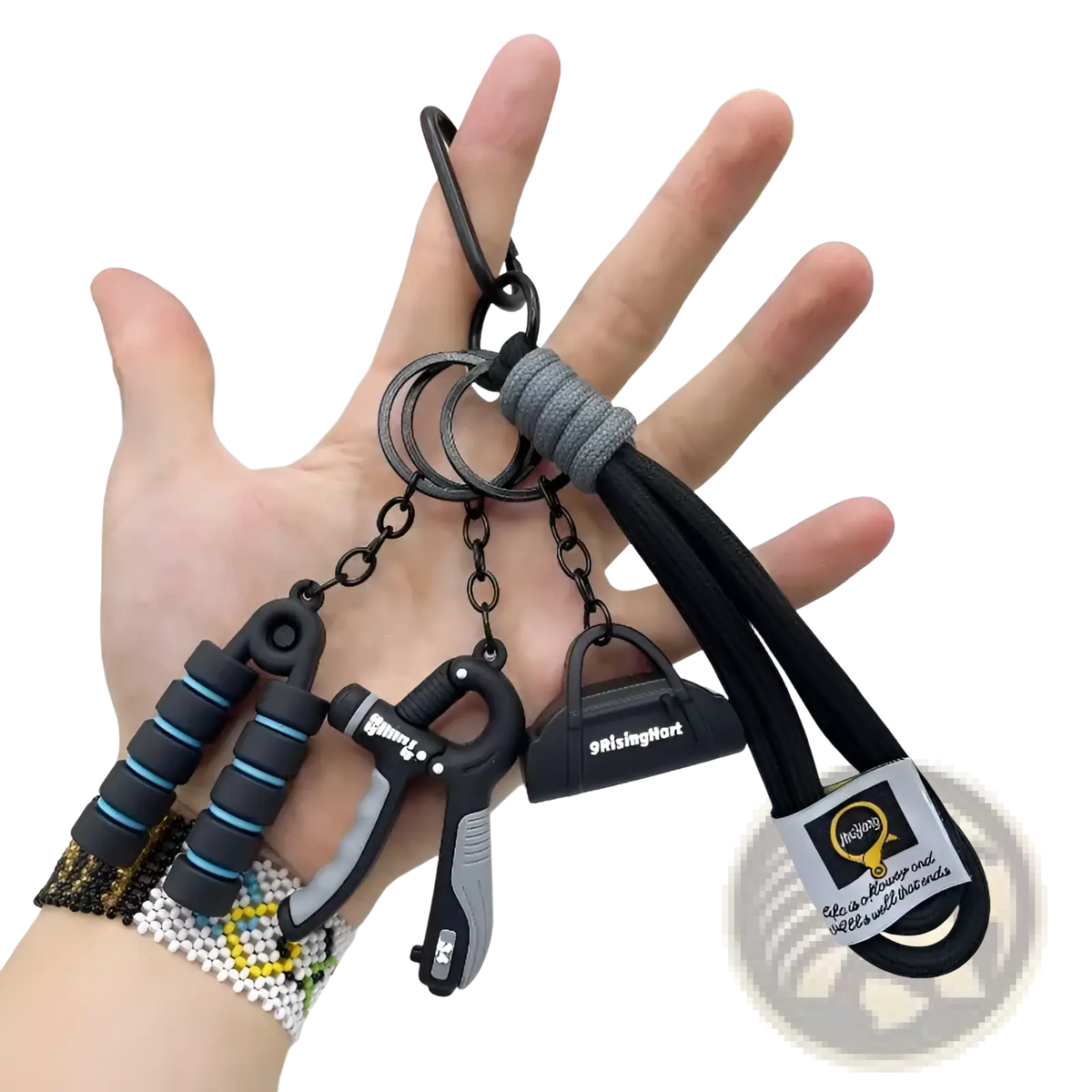 Fitness Keychain Mini Gym Equipment Bag Pendant