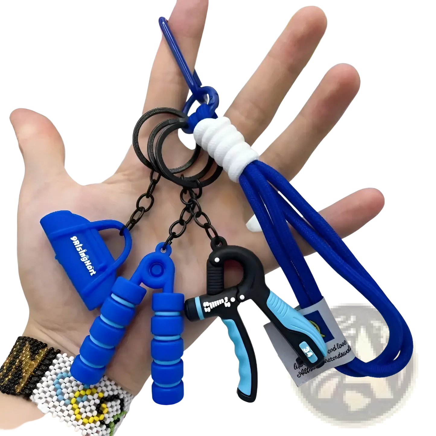 Fitness Keychain Mini Gym Equipment Bag Pendant
