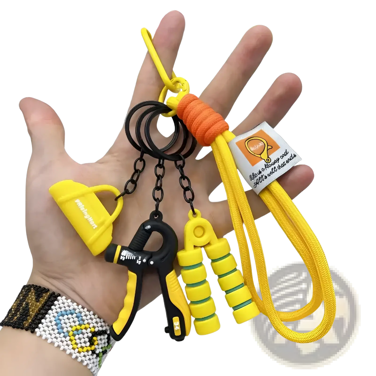 Fitness Keychain Mini Gym Equipment Bag Pendant