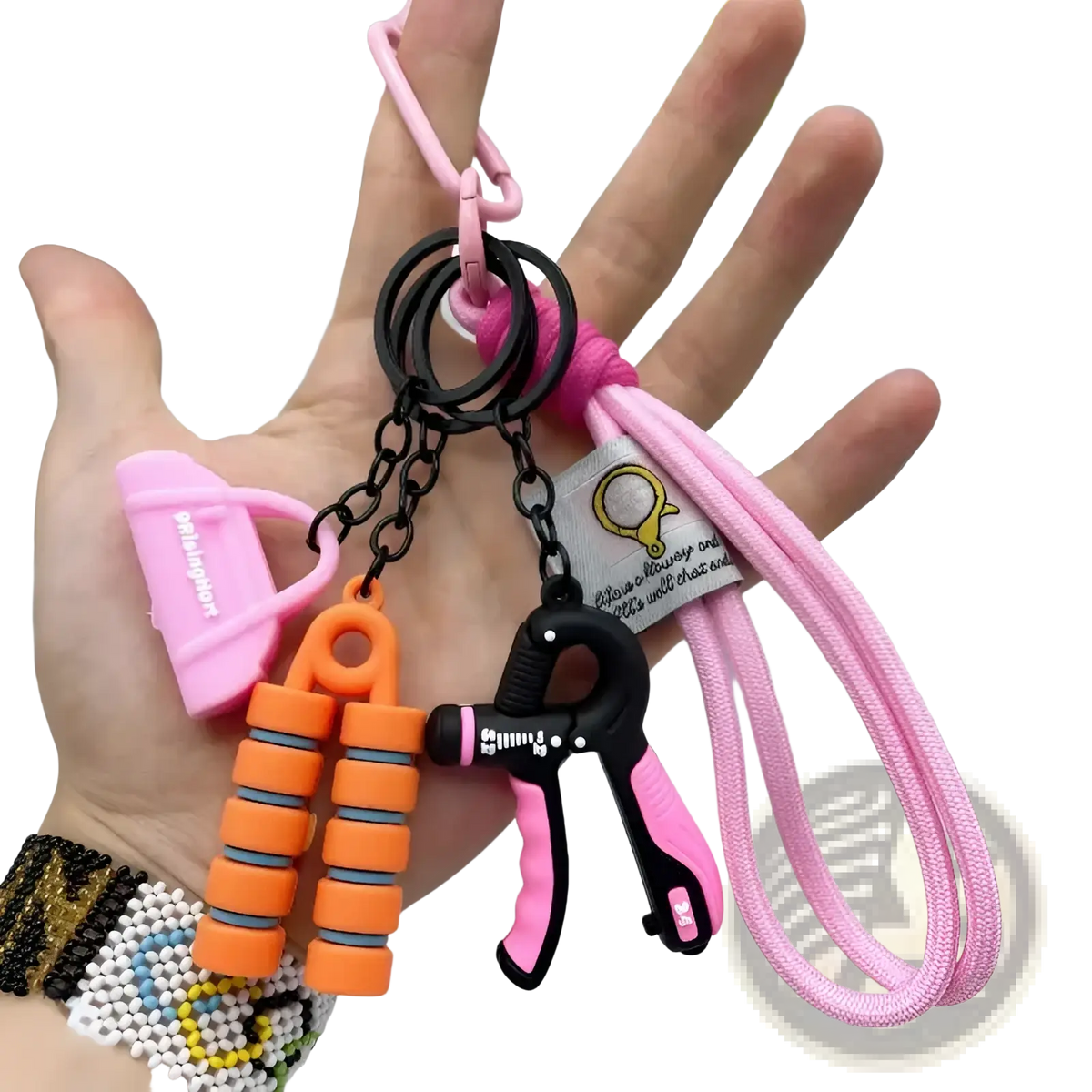 Fitness Keychain Mini Gym Equipment Bag Pendant
