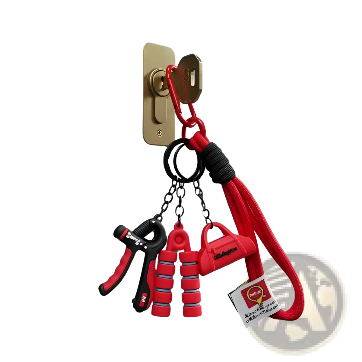 Fitness Keychain Mini Gym Equipment Bag Pendant