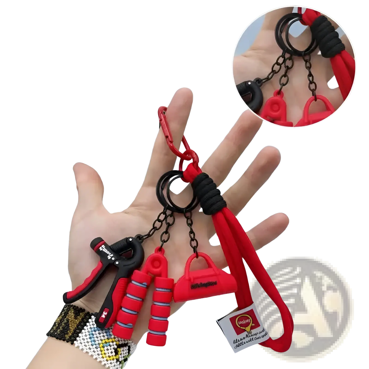 Fitness Keychain Mini Gym Equipment Bag Pendant