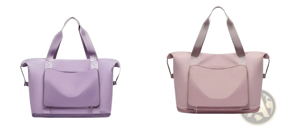 Foldable Gym Bag Waterproof Travel Duffel with Shoe Pocket