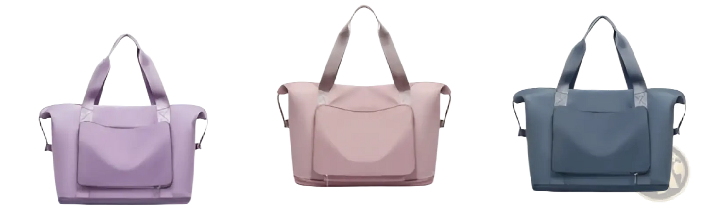 Foldable Gym Bag Waterproof Travel Duffel with Shoe Pocket