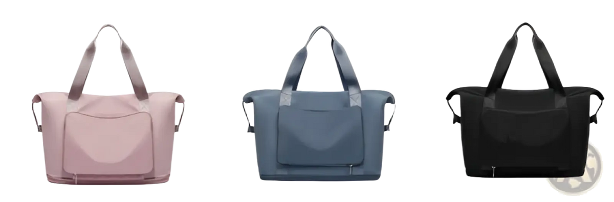 Foldable Gym Bag Waterproof Travel Duffel with Shoe Pocket