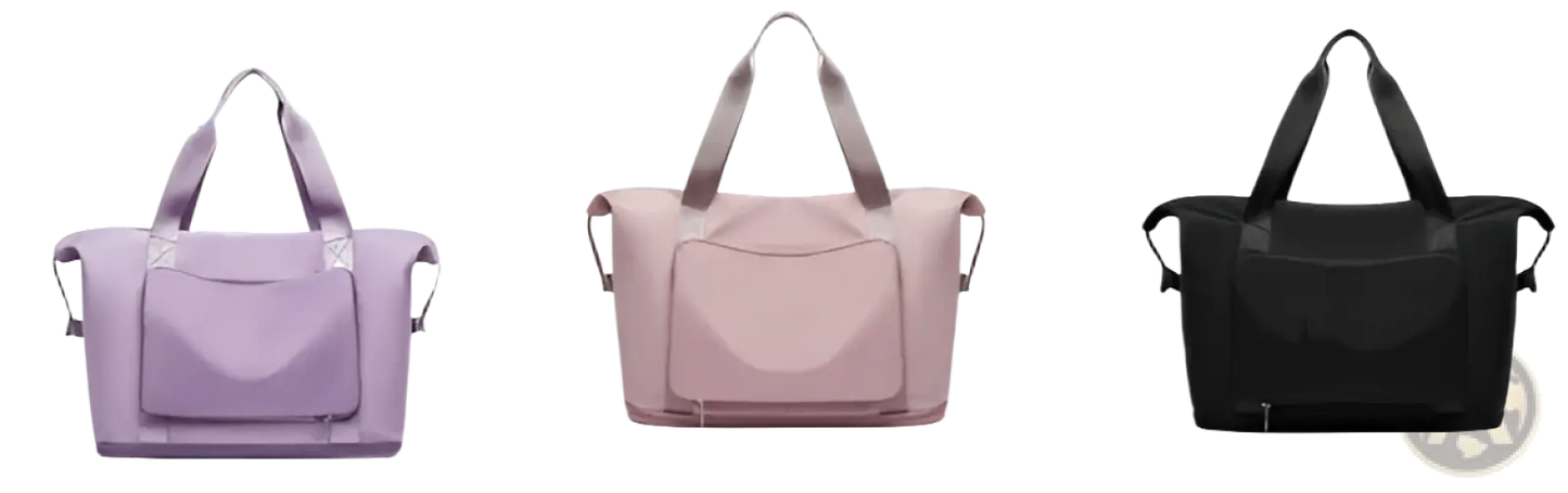Foldable Gym Bag Waterproof Travel Duffel with Shoe Pocket