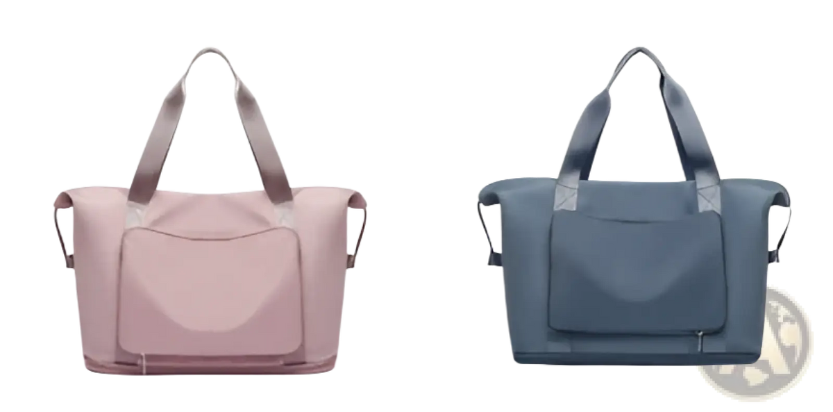 Foldable Gym Bag Waterproof Travel Duffel with Shoe Pocket