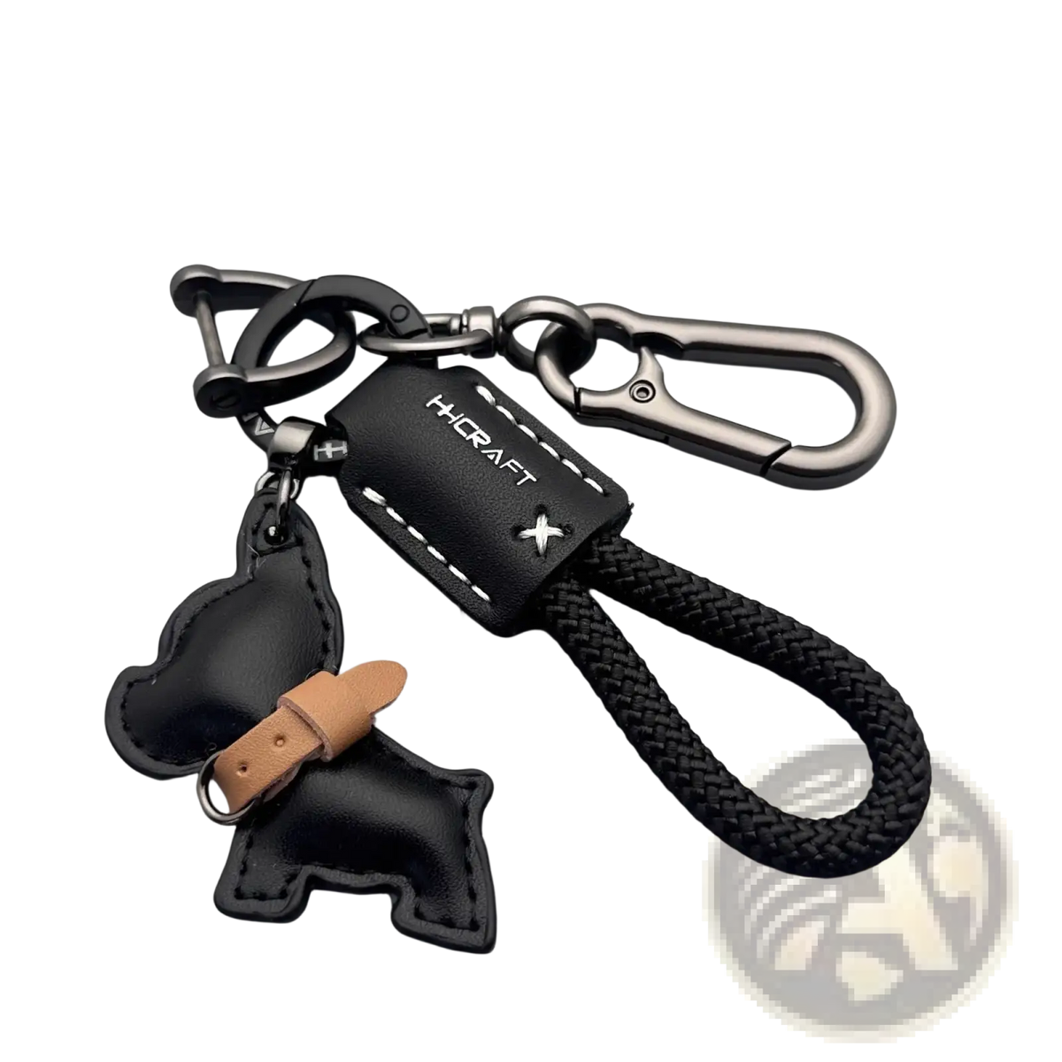 French Bulldog Leather Keychain