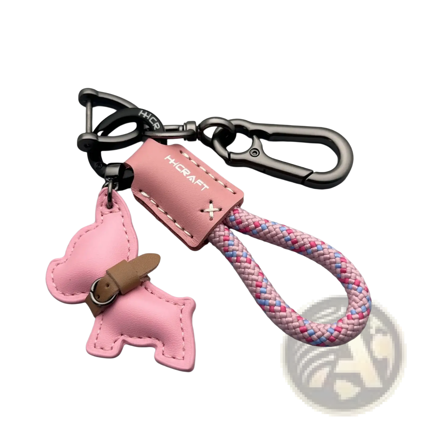 French Bulldog Leather Keychain