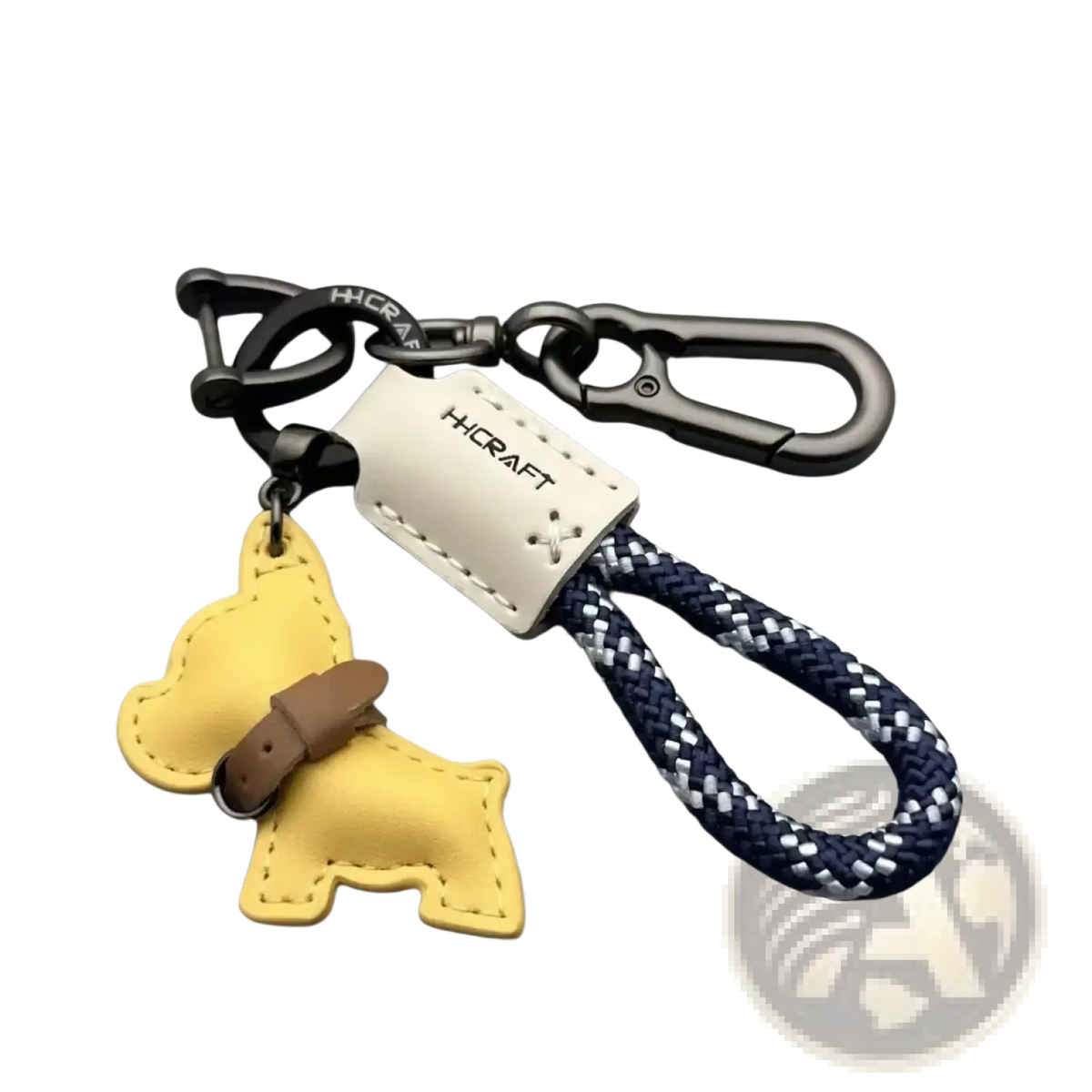 French Bulldog Leather Keychain