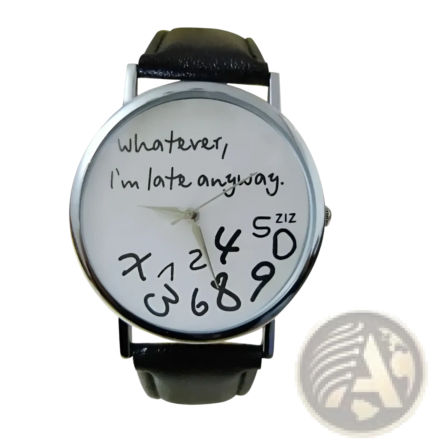 Funny Quote Leather Strap Women Watch