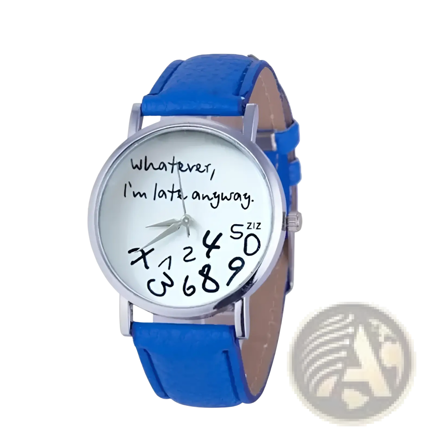 Funny Quote Leather Strap Women Watch