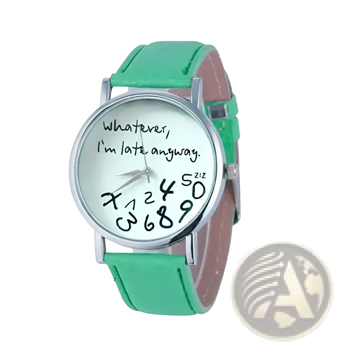 Funny Quote Leather Strap Women Watch