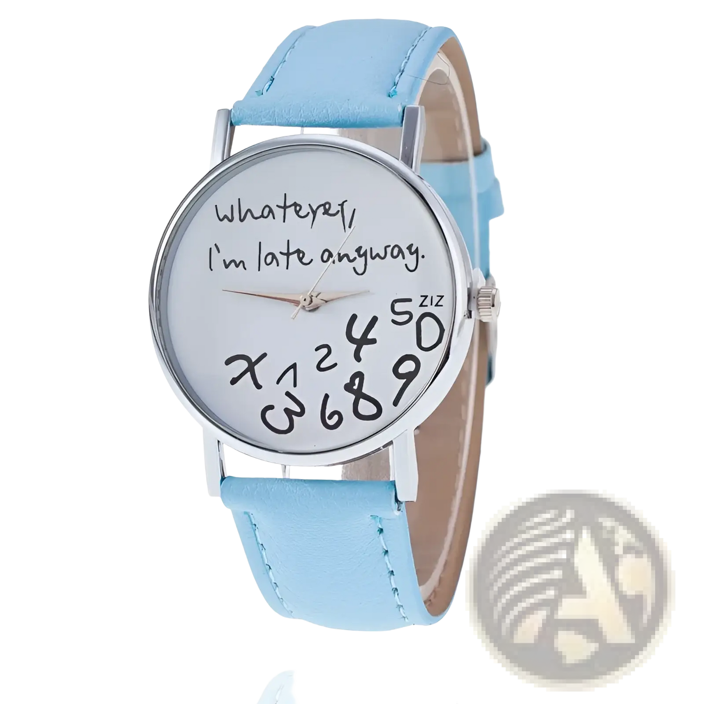 Funny Quote Leather Strap Women Watch