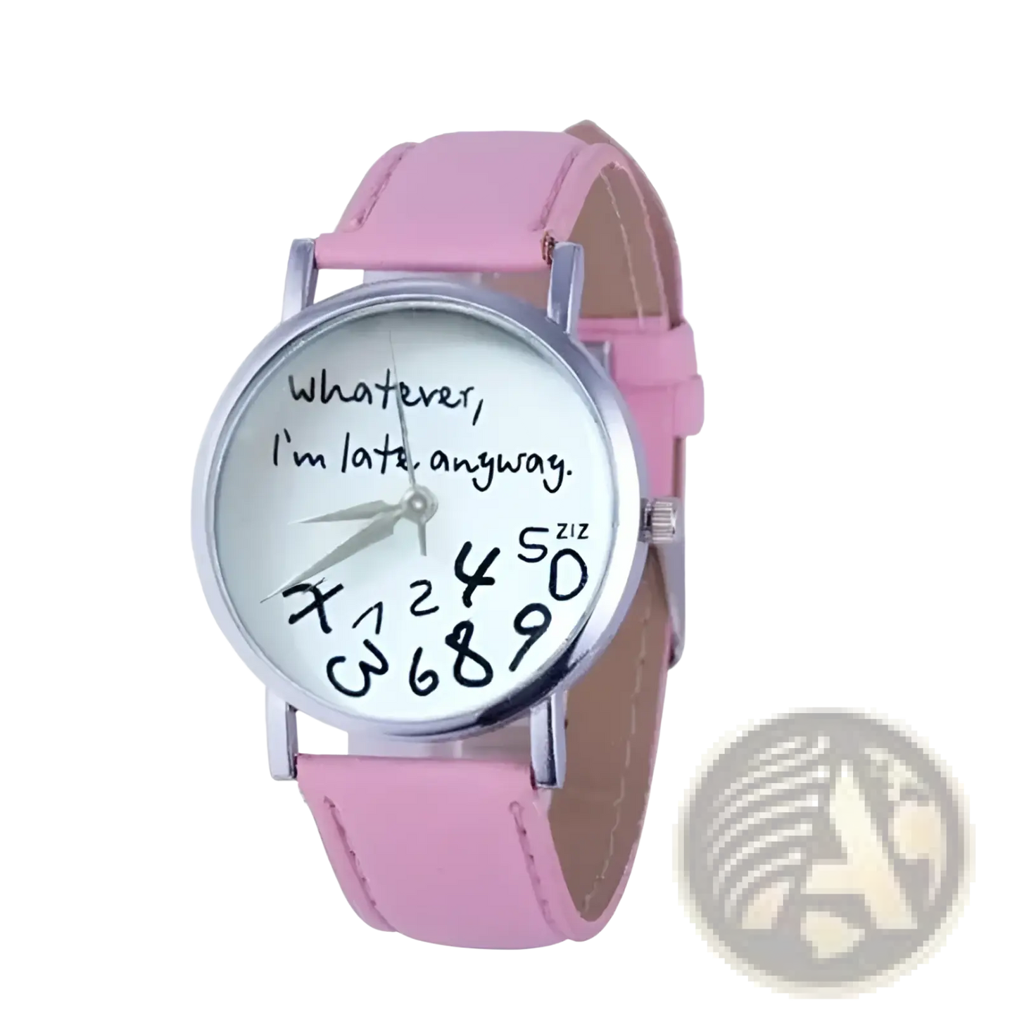 Funny Quote Leather Strap Women Watch