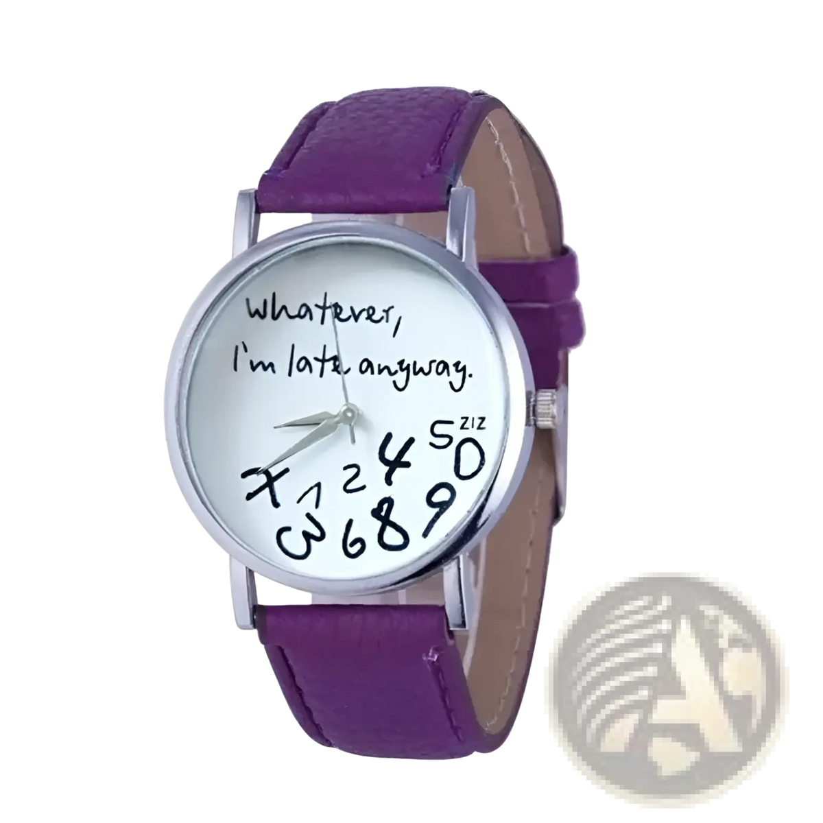 Funny Quote Leather Strap Women Watch