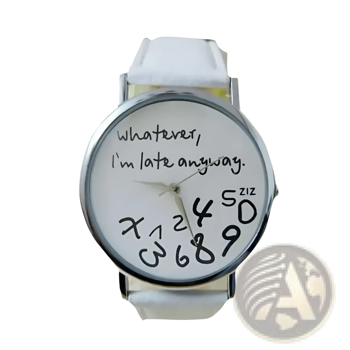 Funny Quote Leather Strap Women Watch