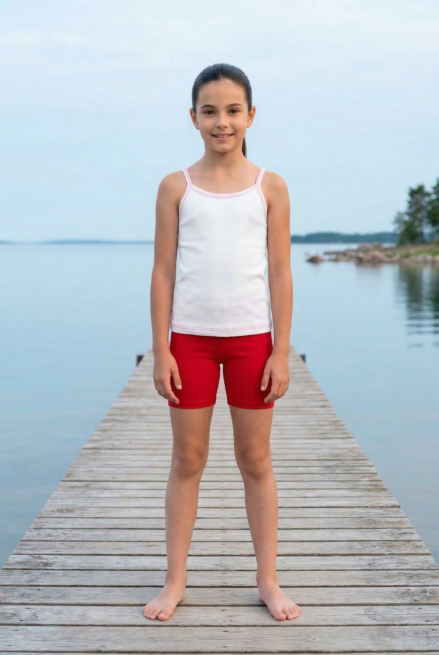 Girls Soft 100% Cotton Bike Shorts | Navy