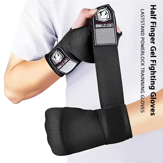 Gel Boxing Hand Wrap Gloves Fitness Half Finger