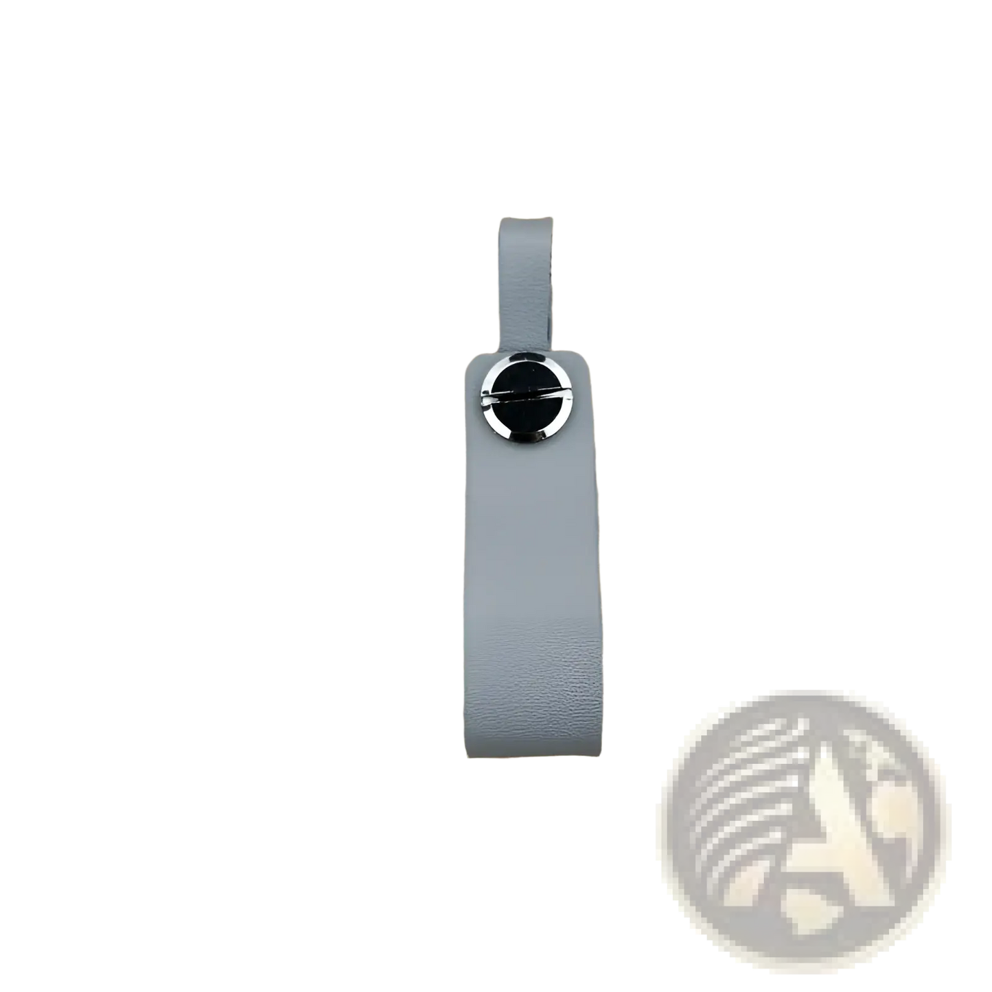 Genuine Leather Car Keychain and Metal Key Ring Set