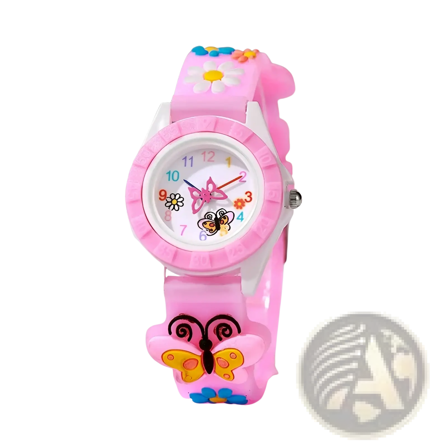 Girls Butterfly Silicone Quartz Watch
