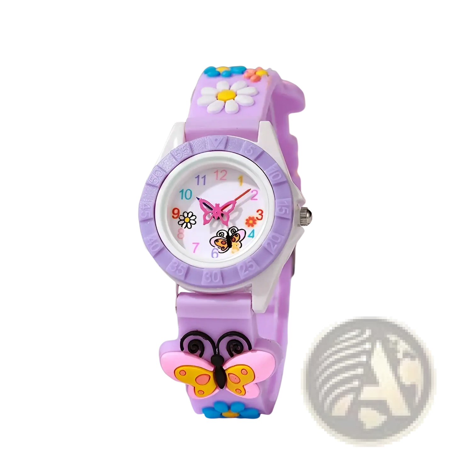 Girls Butterfly Silicone Quartz Watch
