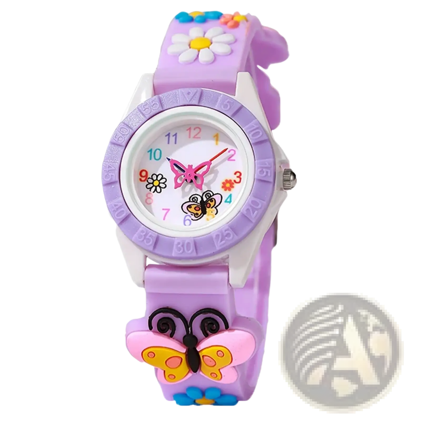 Girls Butterfly Silicone Quartz Watch