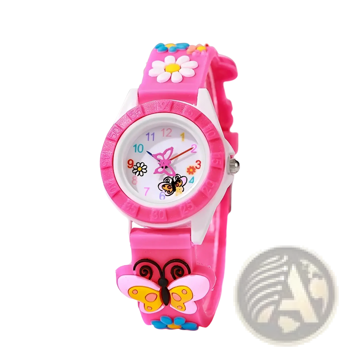 Girls Butterfly Silicone Quartz Watch