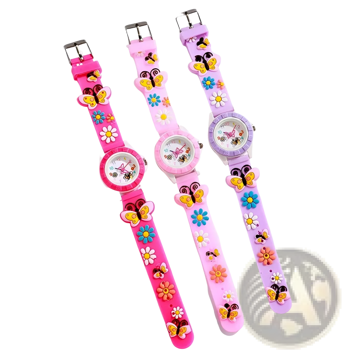 Girls Butterfly Silicone Quartz Watch