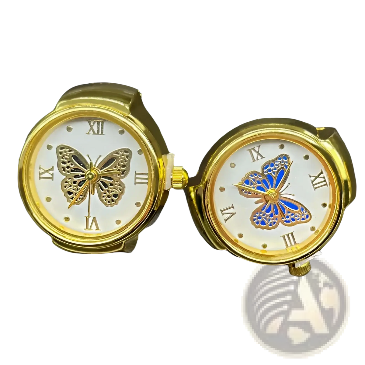 Gold Butterfly Watch Ring Stainless Steel Cute Jewelry