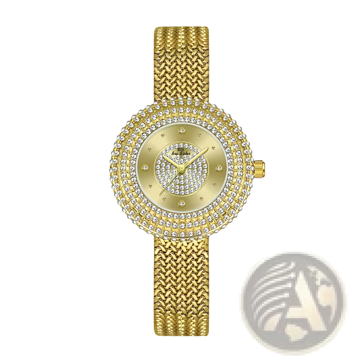 Gold Diamond Mesh Women Watch Luxury Waterproof