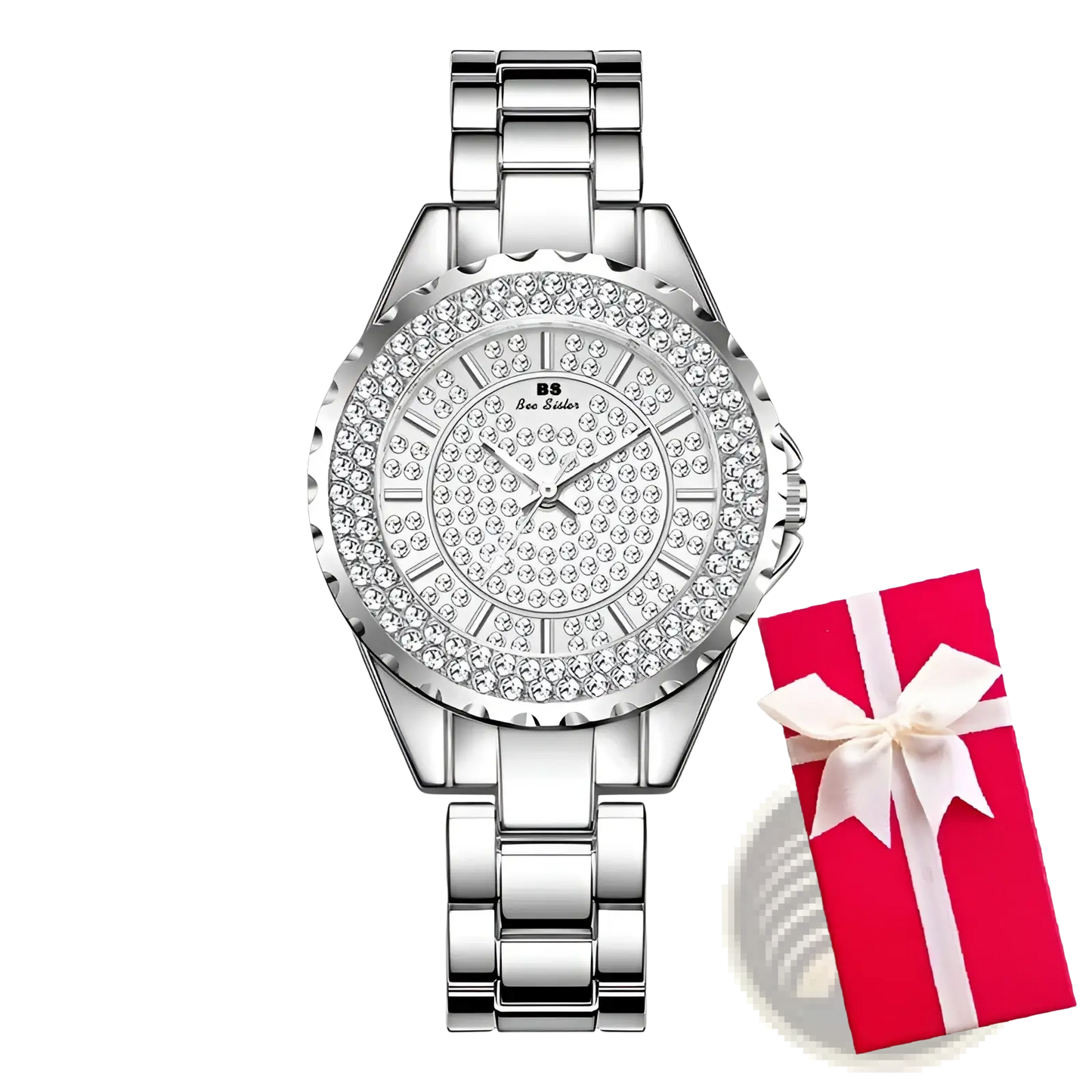 Gold Diamond Women Dress Watch