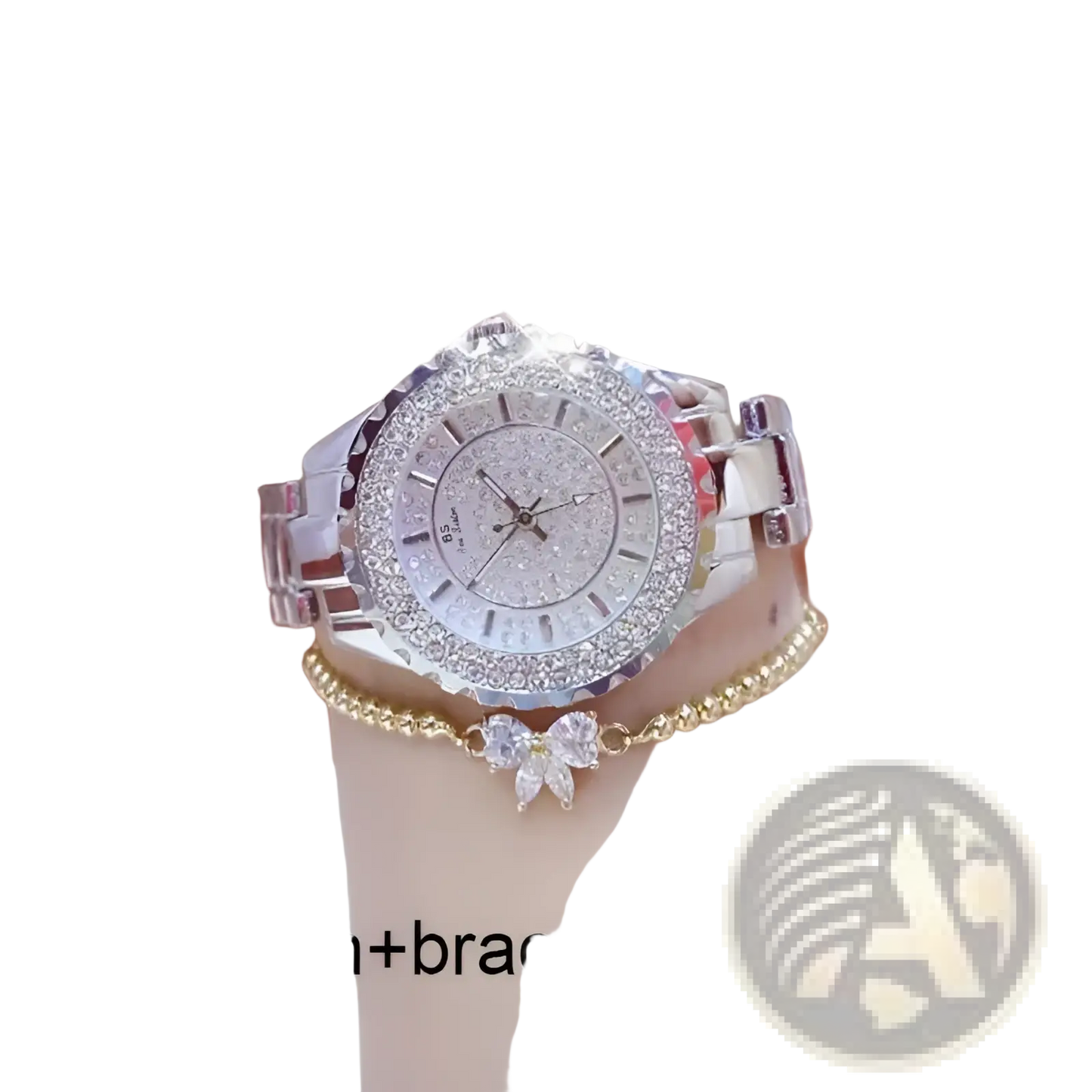 Gold Diamond Women Dress Watch