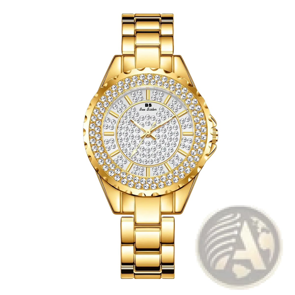 Gold Diamond Women Dress Watch