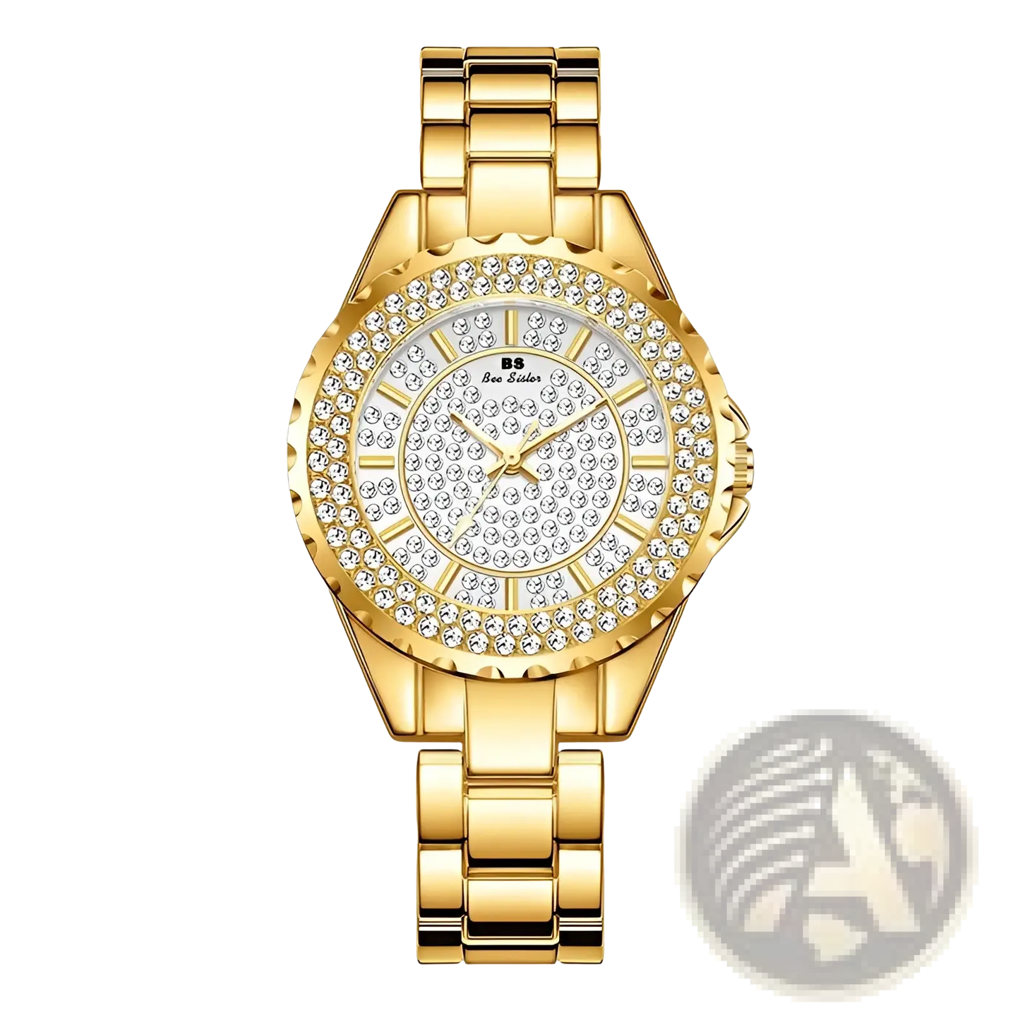 Gold Diamond Women Dress Watch